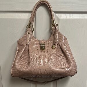 Brahmin Blush Crocodile Embossed Shoulder Bag
